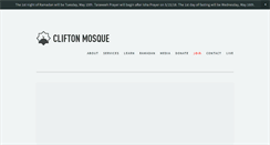 Desktop Screenshot of cliftonmosque.org